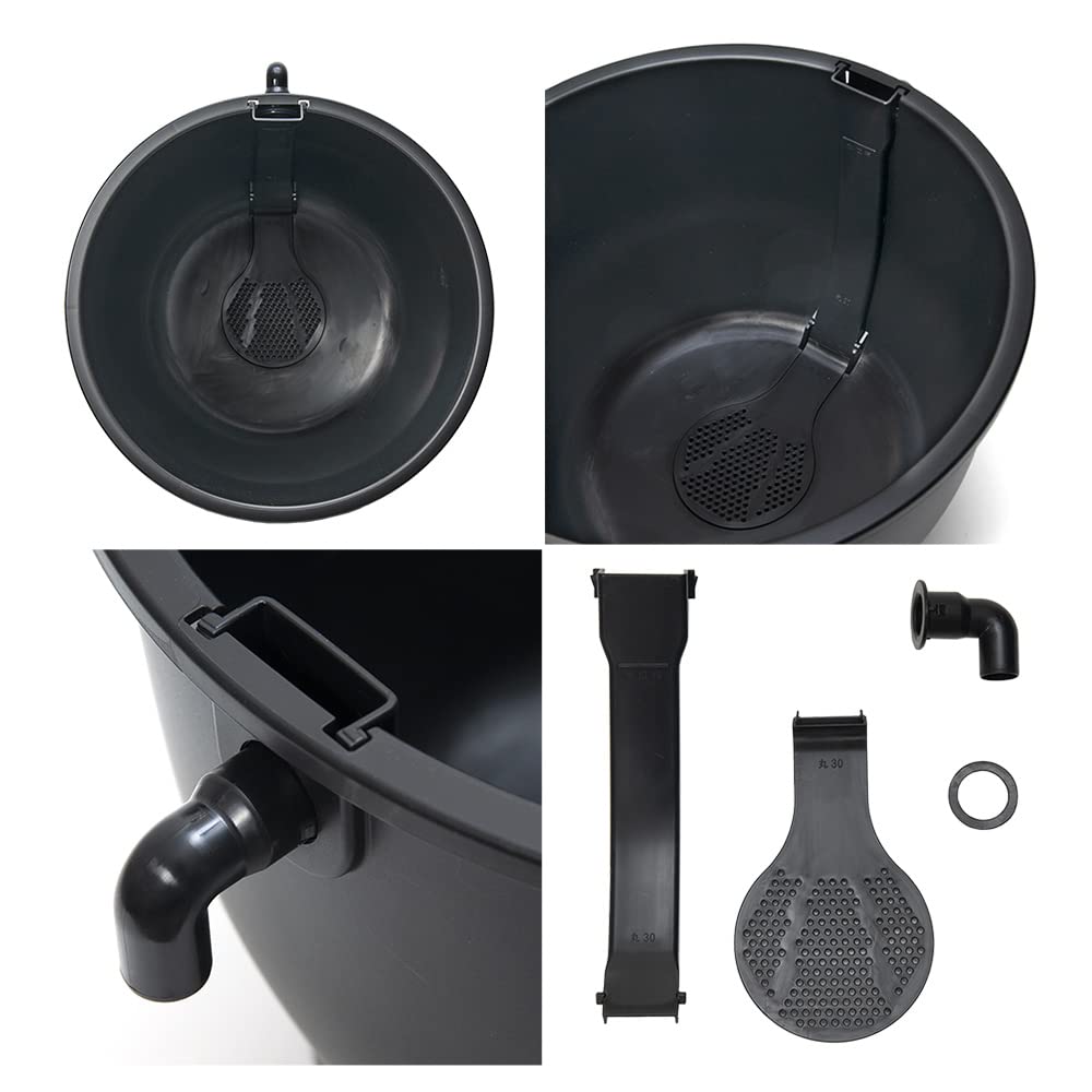 Amazon | テトラ じょうろでキレイメダカ鉢 丸30 黒 ×3個