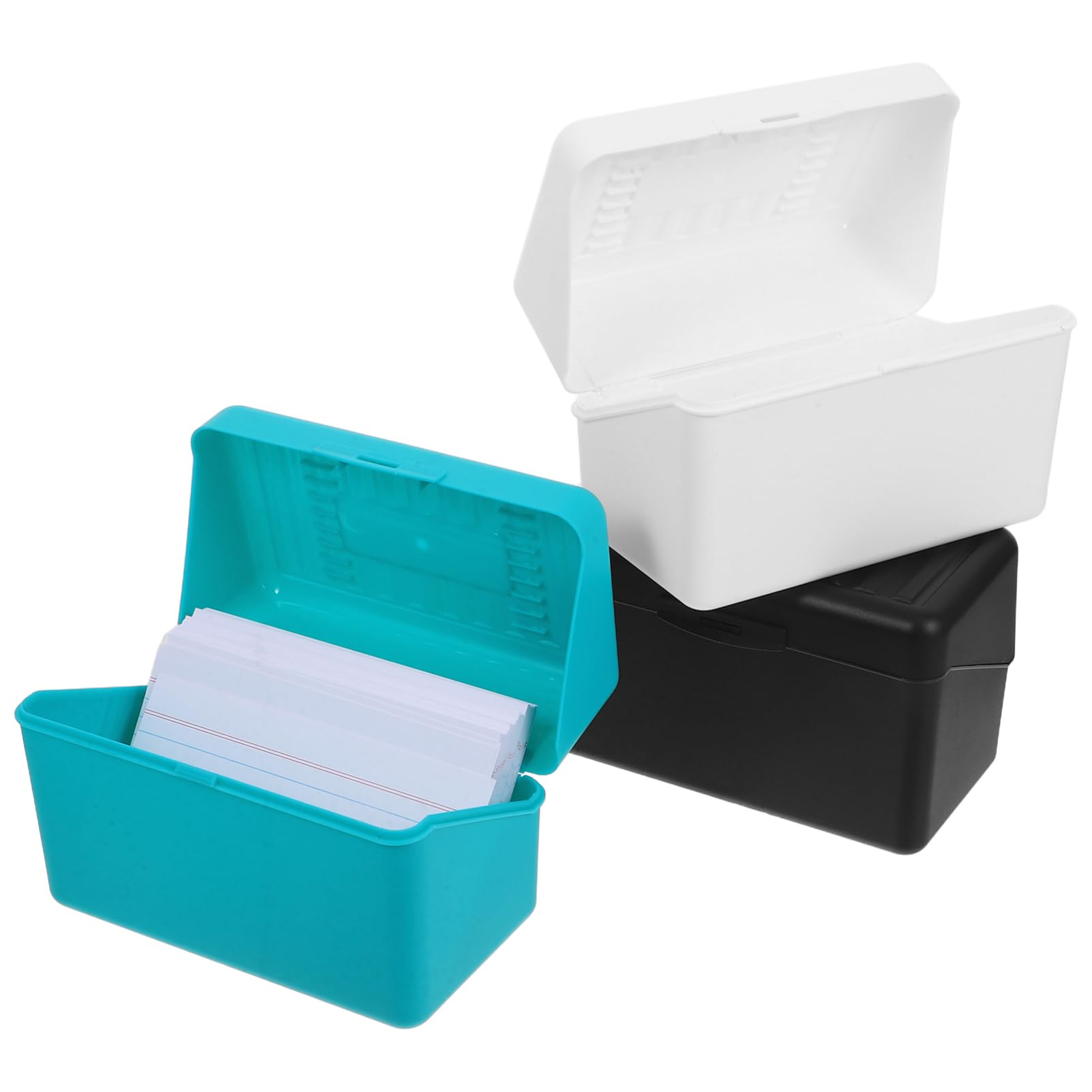 Lurrose Caja de Almacenamiento de Tarjetas de Notas Pp, 1 Juego, Color white