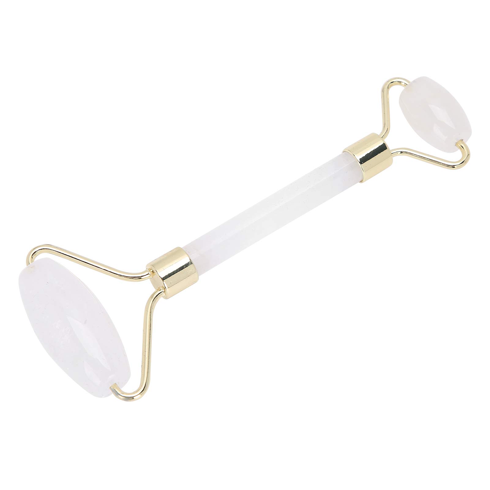 Pongnas Wałek Jadeitowy, Jadeitowy Masażer do Twarzy z ergonomiczną konstrukcją łuku do Krążenia Twarzy, Pielęgnacji Skóry, Ramion, Pleców i Talii (WHITE)