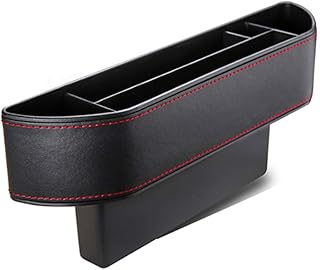 Lumiereholic Organizer per Sedile Auto Seggiolino Auto Fessura da Tasca Tasche portaoggetti Pelle Porta Oggetti Auto portaoggetti Tasca Laterale Y428 Nero