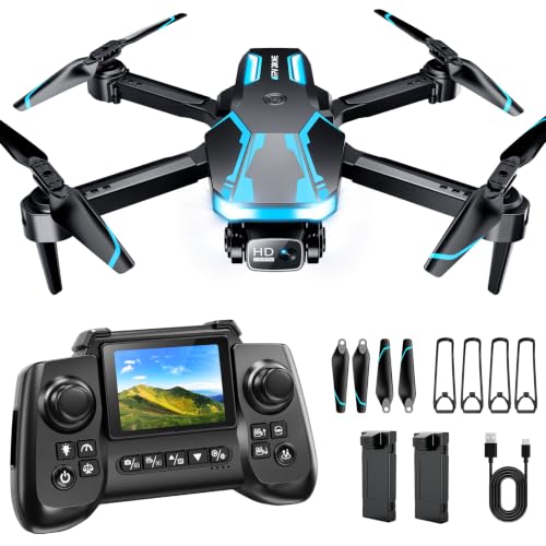Drone with Camera and Screen on Controller 1080P Foldable for Adults Beginners Control - image 1