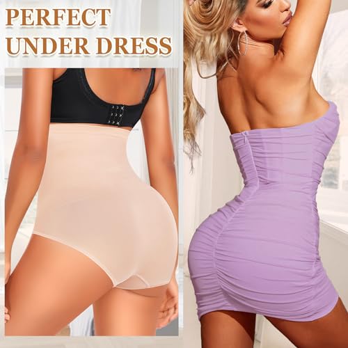 Image of Werena Tummy Control Shapewear Panties For Women Seamless High Waist Shaping Body Shaper Girdle Underwear
