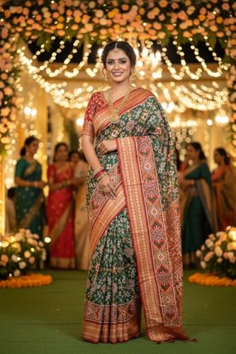 Image of SATIKA VASTRAM Tussar Silk Saree Solid Design Pure Soft Thread Weaving Contrast Border And Rich Pallu With Blouse Piece