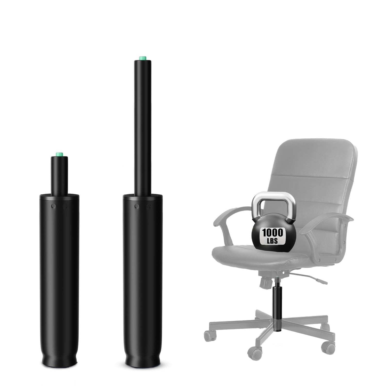 Mastery Mart Gasdruckfeder für Bürostühle, Länge 272mm - 388mm Gasdruckfeder, Gasdruckdämpfer Belastbar bis 450 kg, Bürostuhl Ersatzteile, TÜV, Klasse 4, Universelle Passform (Schwarz, Nicht für 1KEA)