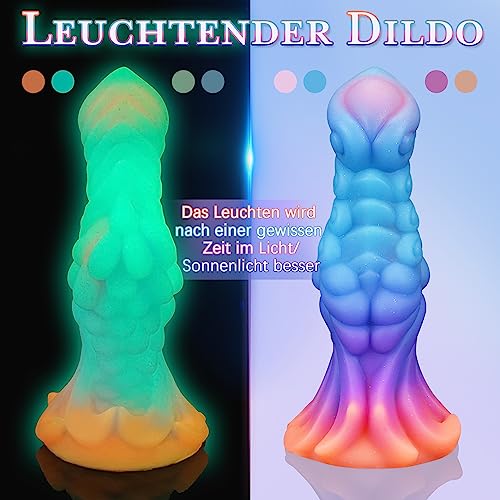Monster Dildo mit Saugnapf Bad Dragon Leuchtender Fantasy Tier Alien Animal Silikon Knoten Dildo Diloschwanz Didloschwanz Analplugs Sex Spielzeug für die Frau Männer Anfänger Analspielzeug Sex Toy – Bild 3