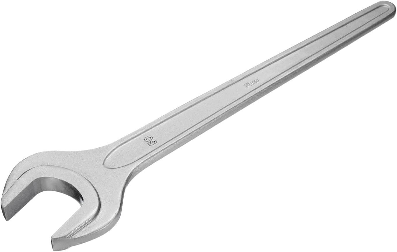 HARFINGTON Single Open Ended Spanner Wrench, 50mm, Thicken CR-V Steel Open End Wrench Tool for for Automotive Repair and Furniture Assembly, Grey