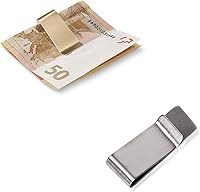 Vista 4 de WAFJAMF Billetera delgada para dinero con clip de dinero de acero inoxidable para hombre pequeño