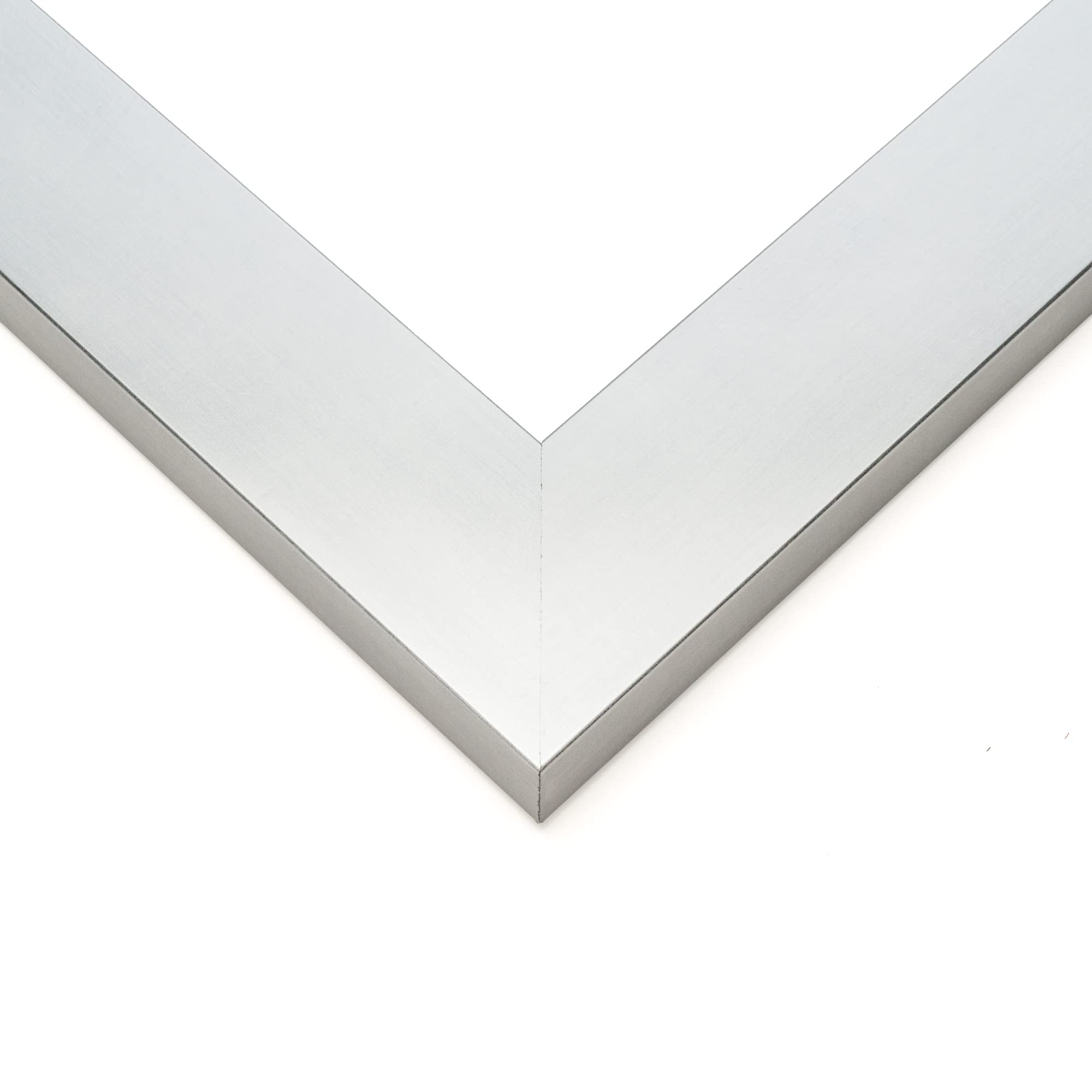 CountryArtHouse Picture Frame Moulding (Wood) 100ft bundle - Contemporary Silver Finish - 1.5