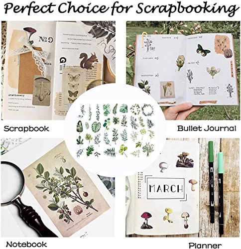 24 Sheets Green Leaf Stickers For Scrapbooking Greenery Stickers For Journaling Mini Plant Sticker Sheets Aesthetic Small Leaf Adhesive Sticker Diy Decoration Wedding Scrapbook Stickers For Crafts #TOP4