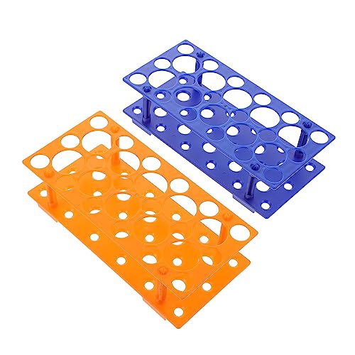 CHILDWEET 2pcs Rack Science Test Tube Holder Test Tube Bracket Laboratory Supplies Laboratory Equipment Test Tube Organizer Chemistry Test Tube Rack Test Tube Stand Plastic