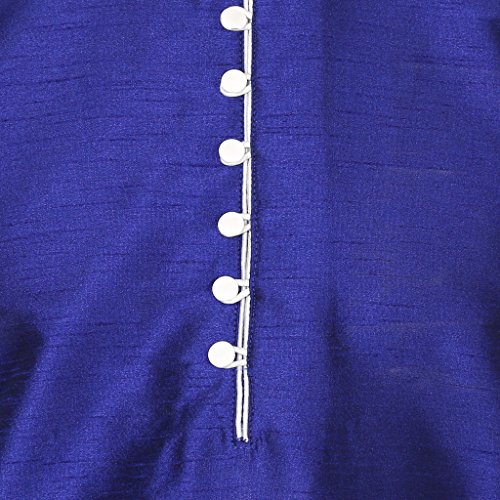 Churidar de algodón transpirable contra el calor Kurta azul de hombre 42 4