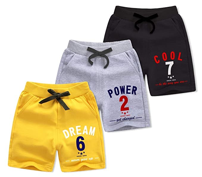 minicult Cotton Boys Shorts with Pocket and Drawstring with Fun Prints