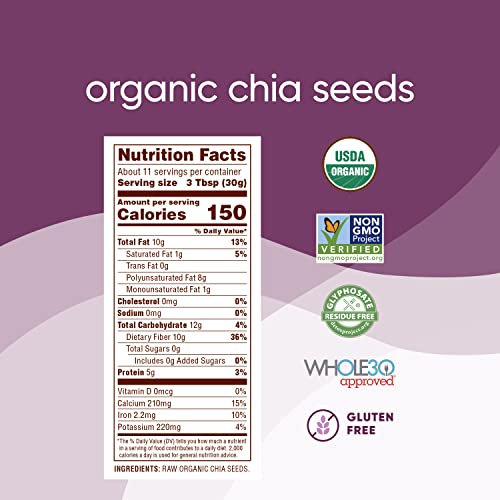 Nutiva CHIA01 Organic Premium Raw Black Chia Seeds thumb #6
