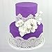 Sugar Blossom Cake Spray – Gumpaste Flowers for Cake Decorating – White Cherry Blossoms with Green Leaves – 1 Count by Chef Alan Tetreault