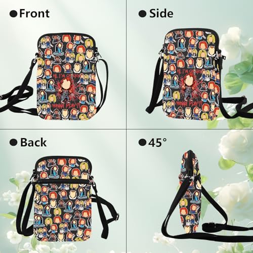 WZMPA Killer Doll Bride Fans Crossbody Bag Horror Gift Wanna Play Don't Call Me Sweetie Shoulder Bag Evil Doll Merchandise4
