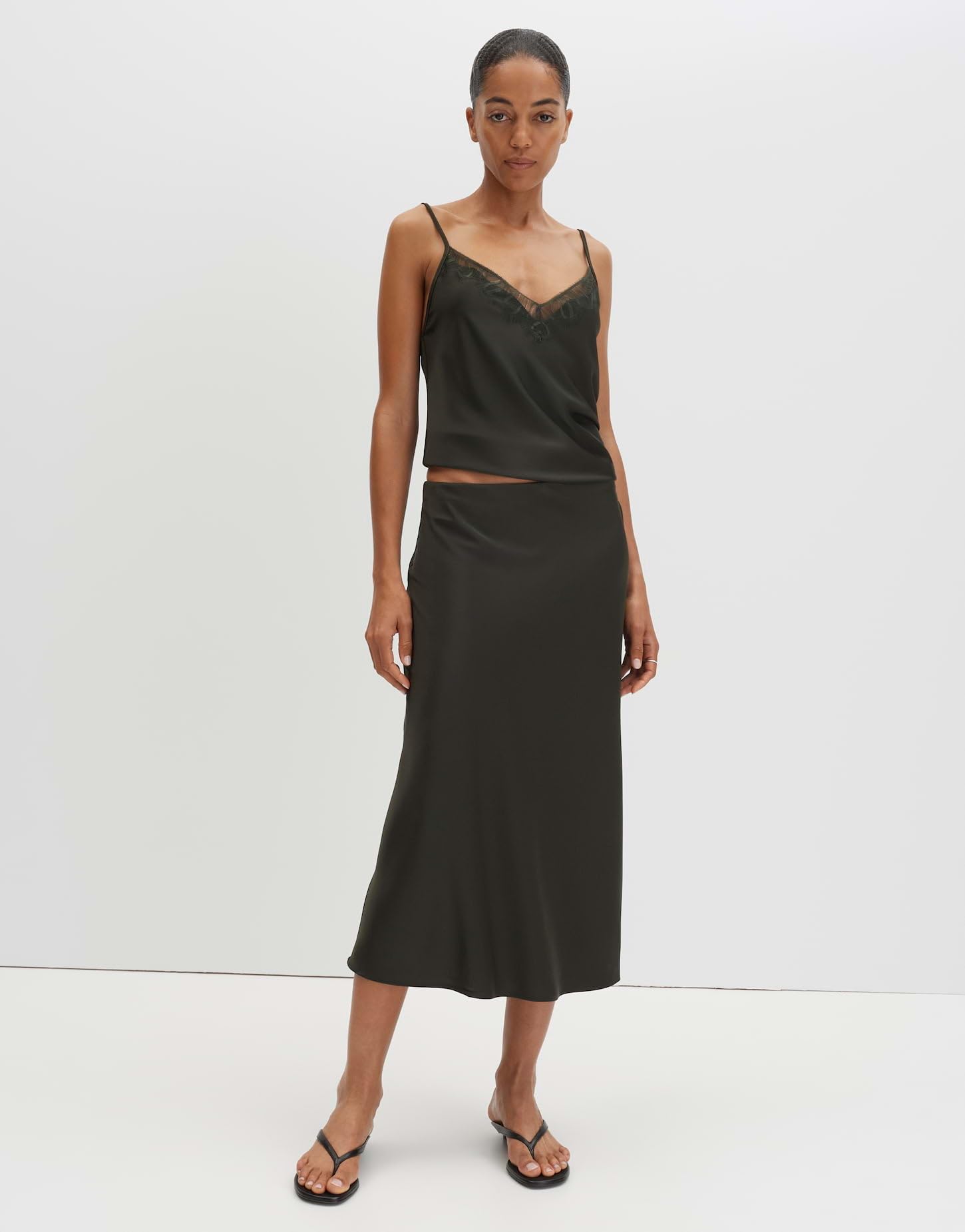 someday Damen Blusentop | Zartes Spitzentop aus Satin Regular Fit
