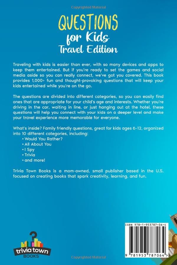 Questions for Kids Travel Edition: Icebreakers and Conversation Starters for Road Trips, Family Travel, Camping, School Breaks, and More - Image 2