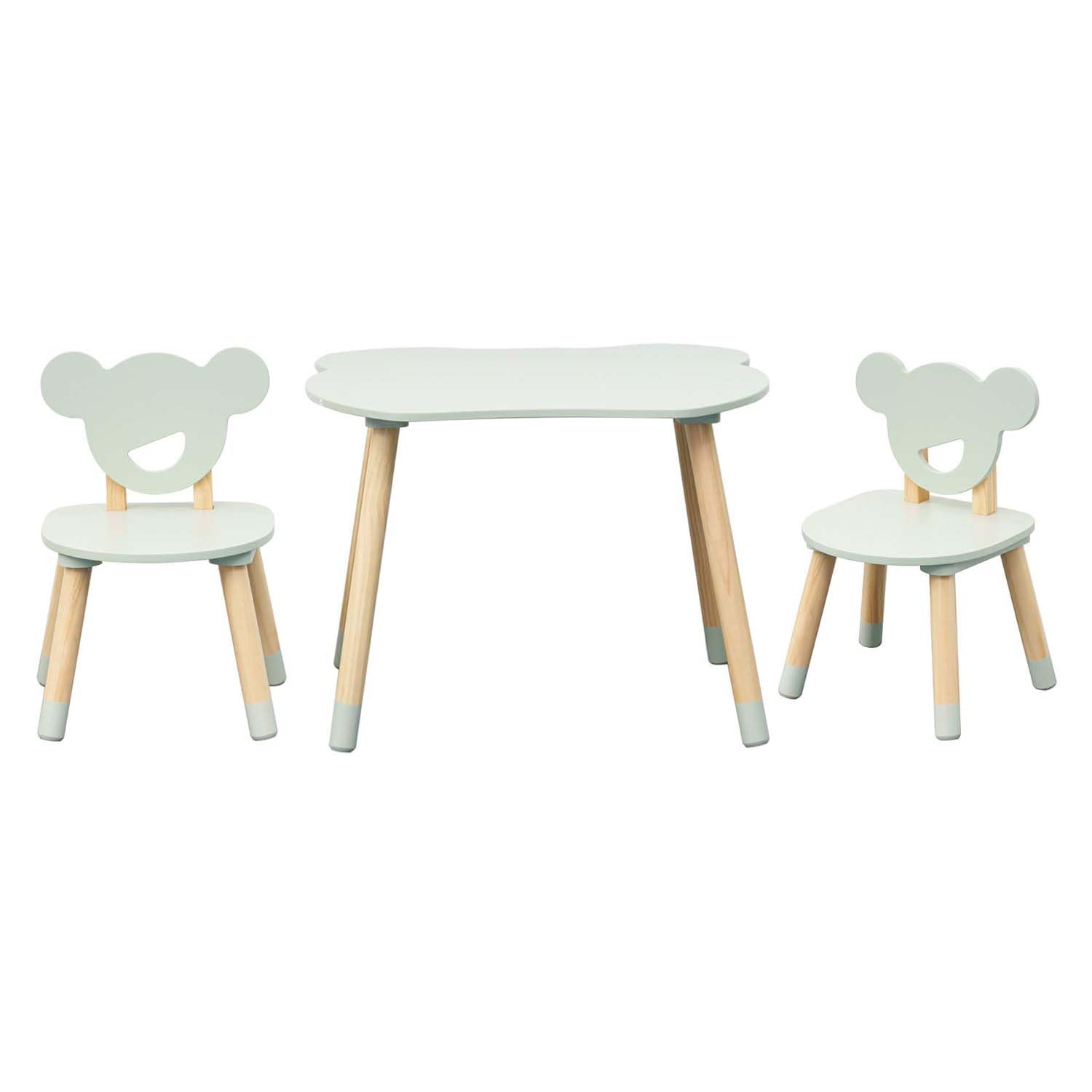 Rebecca Mobili Tisch und 2 Stühle – Montessori Set 3 Teile
