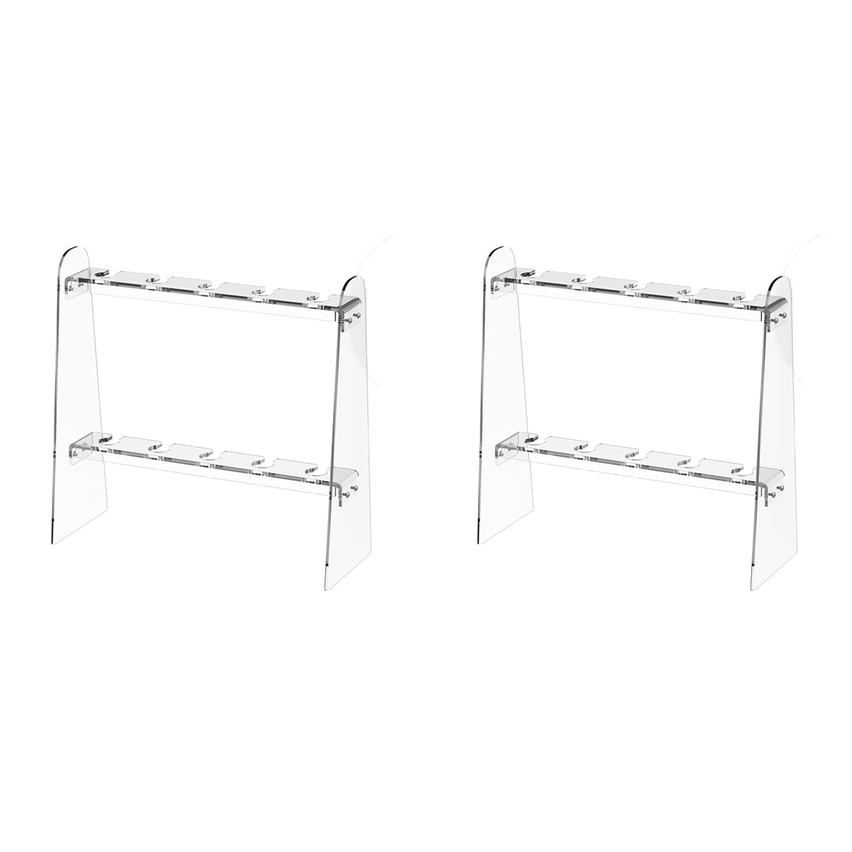 Hndhbfgrt 2X Acrylic Champagne Glass Holder Stand 2 Tier Champagne Wall with 10 Slots Champagne Stand Holder for Party Countertop
