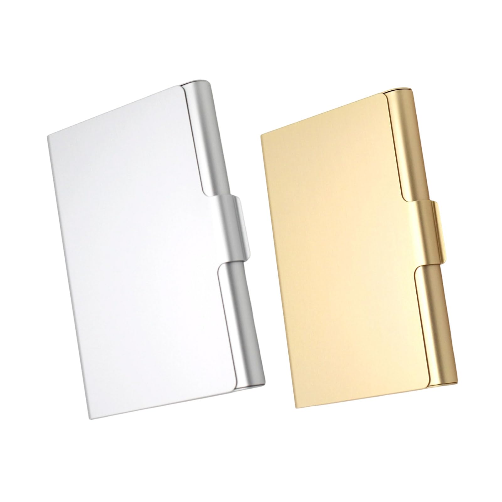 Hdoytxxm A 2Pcs Luminum Lloy Business Card Holder, Foldable 93X53mm Metal Name Case For Meetings & Travel Ccessories Luminum Lloy Business Holder