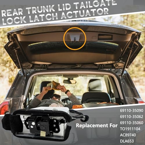 Image of BHB Rear Trunk Lid Tailgate Lock Latch Actuator Compatible with Toyota 4runner 4.0L 2003-2009 Tailgate Hatch Door Lock Actuator Replacement for 69110-35090 69110-35062 69110-35060