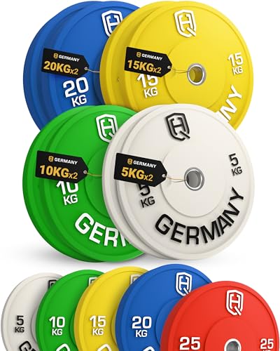 HQ Germany® Hantelscheiben 50mm [Set/Paar 5-25kg] - Premium Vollgummi...