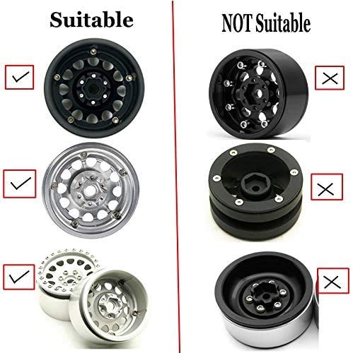 4Pcs Internal Wheel Weights for 1/10 RC 1.9"/2.2" Beadlock Wheel Rims