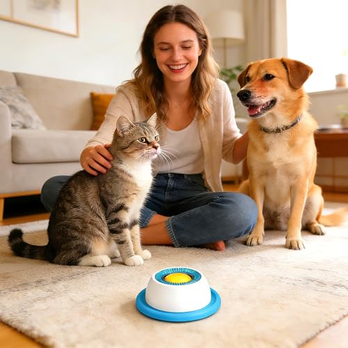 Vibbang Hundelickspielzeug, Cat Dog Lick Bowl, Schleckball für Hunde mit Antirutschmatte Smoothie Dog Schleckball, Hundespielzeug Intelligenz, Futterspielzeug Hund Katzen Slow Feeder Hund