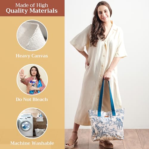 Maison d' Hermine Canvas Tote Bag for Women Cotton Canvas Reusable Shoulder Grocery Bags Bulk with Handle for Shopping Travel3