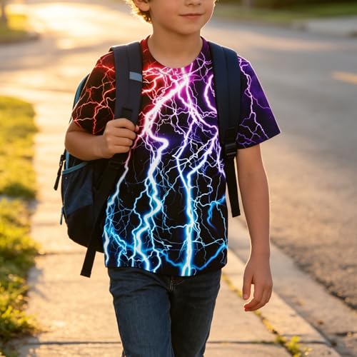 Image of Hgvoetty Boys Girls Graphic T-Shirts Kid 3D Casual Tops Tees for 6-16 Years
