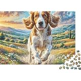 Greek Hound 1000 Piezas Puzzle cartón Reciclado Adultos Brittany Spaniel Toscana Reductor ansiedad Educativo antiestrés Decoración Pared Regalo Aniversario Parejas