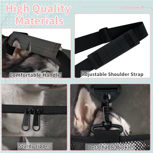 Cool Husky Dog Travel Duffle Bag, Waterproof Weekender Overnight Bag Carry On Tote Bags for Women Men, Hospital Bag for Labor and Delivery3