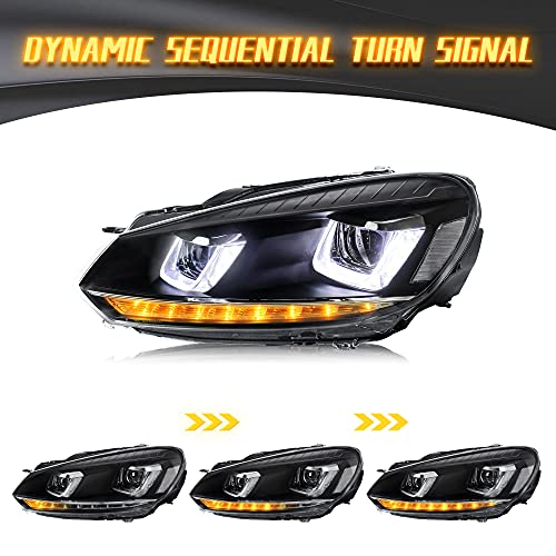 VLAND LED DRL Fari Anteriori per Golf 6 MK6 VI TSI...