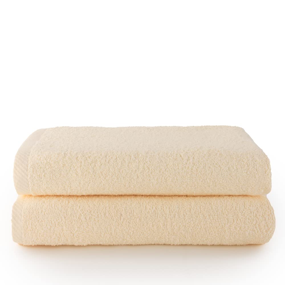 Top Towels - Set of 2 bath or shower towels - Bath towels - 100% cotton - 400 g/m2 - Measure 70 x 140 cm
