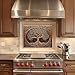 Mythog Tree of Life Glass Backsplash for Kitchen, Glass Stove Back Cover, Heat Resistant Kitchen Backsplash, Stove Behid Splashback Glass, Kitchen Decor Tile