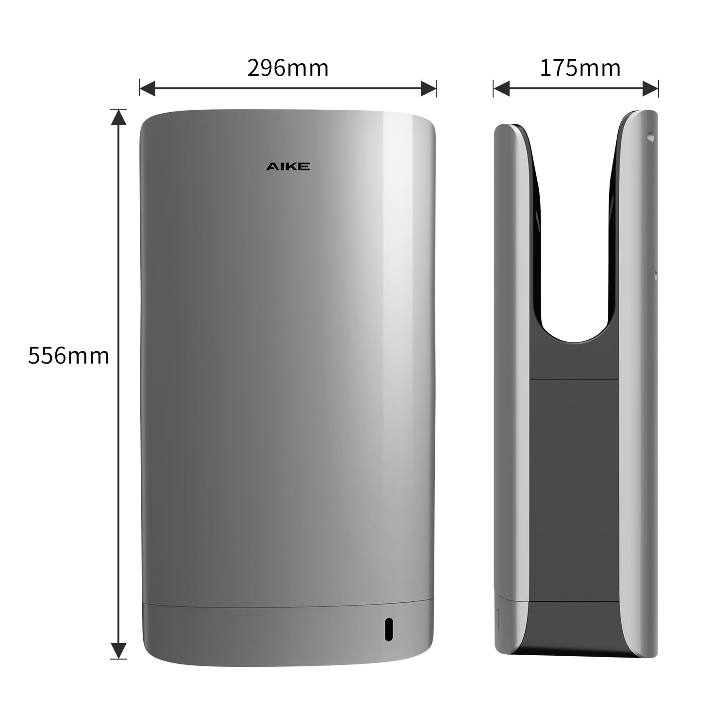 AIKE Swan Secamanos Slim con Filtro HEPA, Diseño Curvo Elegante y Estética Minimalista para Baños Modernos, 220V Modelo AK2065