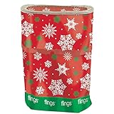 Christmas Red Snowflake Fling Bin | Party Supply