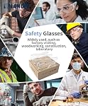 LANON 3 Pack Safety Glasses Over Eyeglasses,ANSI Z87.1 Standard,Anti-Fog & Scratch,Peripheral Protection, High Transmission,Anti-UV,Wrap Around Clear Safety Goggles