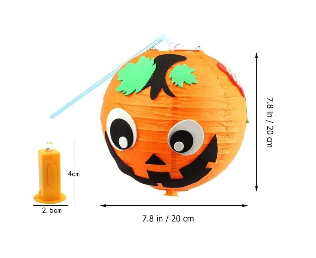 Latarnia na Halloween 5 Sztuk Papierowa Latarnia Z Dyni Składana Czarownica Pająk Halloween Do Domu Dekoracja na Halloween(A)