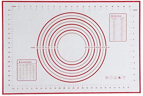 Rag & Sak® 60x40CM Non-Stick Non-Slip Silicone Baking Mat Kneading Pad,Sheet Glass Fiber Rolling Dough,Large Size for Cake Macaroon Pizza Pan Cake Pastry Cookie Kitchen Tools