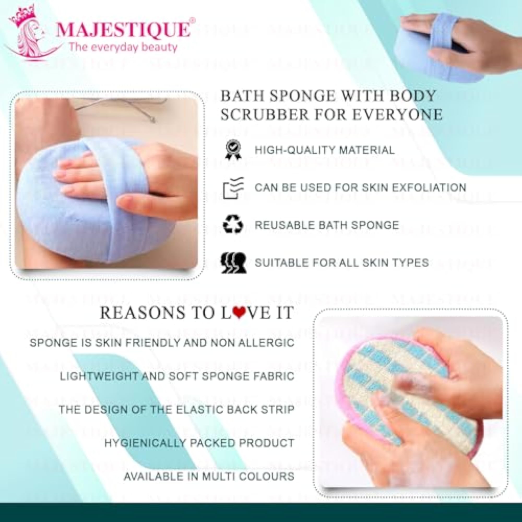 Premium Fiber Bath Sponge for Men & Women