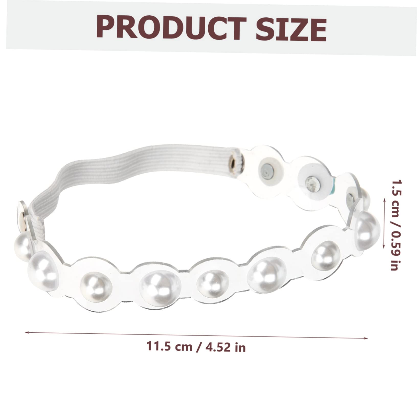 OUNONA 1Pair Elastic High Heels Straps with Pearl Decor Loose Shoe Straps for Women Detachable and Durable Straps for Heels for Daily Wear and Stylish Look