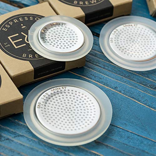 E&B Lab Moka Induction 3T Moka 3 Tazze per Piani a Induzione Competition Moka Filter