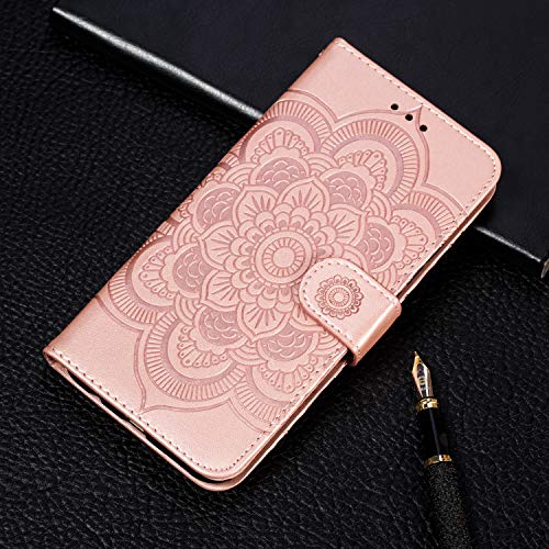 Protection Samsung Galaxy A10E coque fine Mandala Rose Gold LEECOCO LD - 6