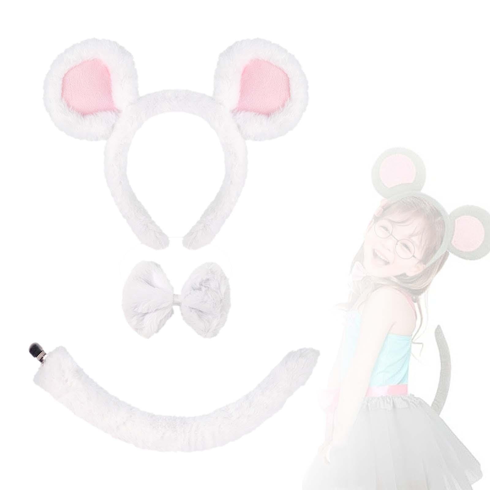 Diadema Con Orejas De Ratón Y Lentejuelas – Set De 2 Piezas (Roja Y Rosa) Para Disfraz, Cosplay Y Fiestas