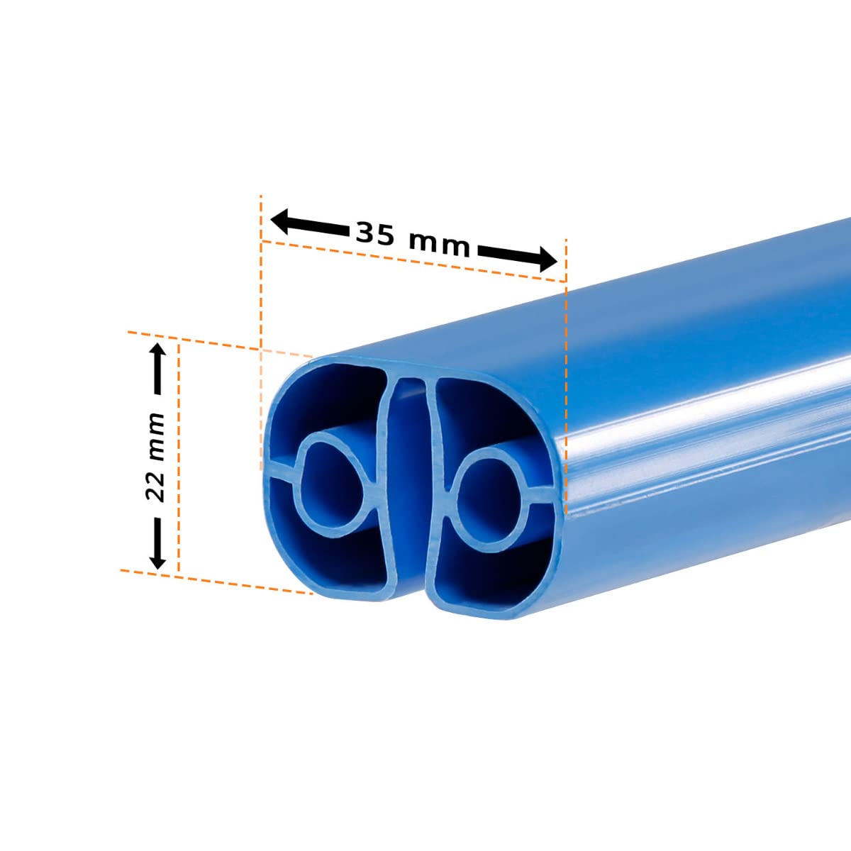 Pool Standardhandlauf blau rund 250 cm Rundpool Schwimmbecken PVC Handlauf Einhängebiese