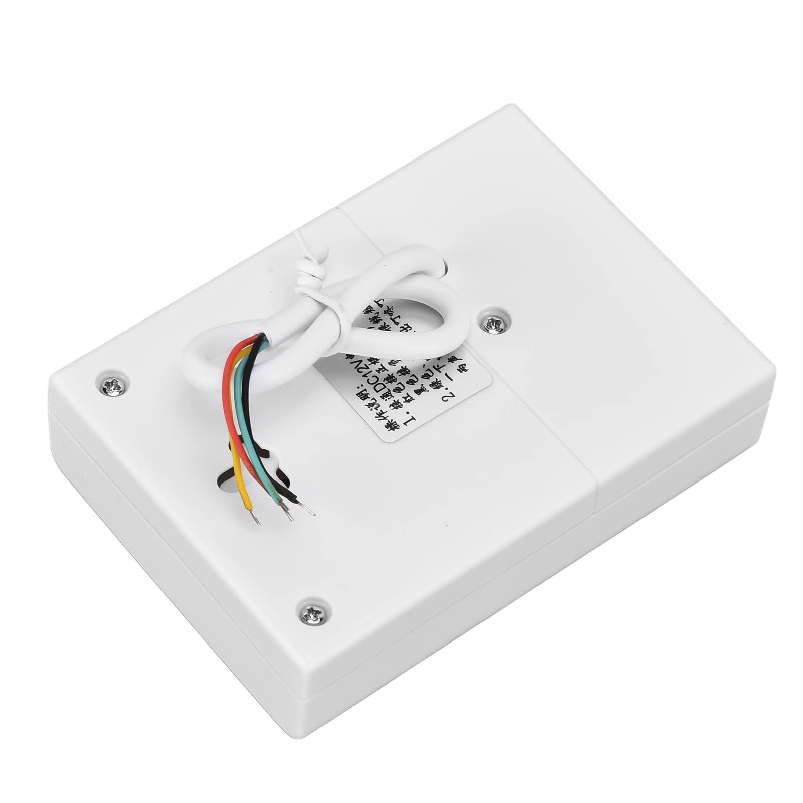 Dioche Przewodowy elektroniczny dzwonek do drzwi 12 V Dingdong Ringtone 90db kontrola dostępu biały, nie wymaga baterii, wysoka głośność, ognioodporny, odporny na wysoką temperaturę, do biura