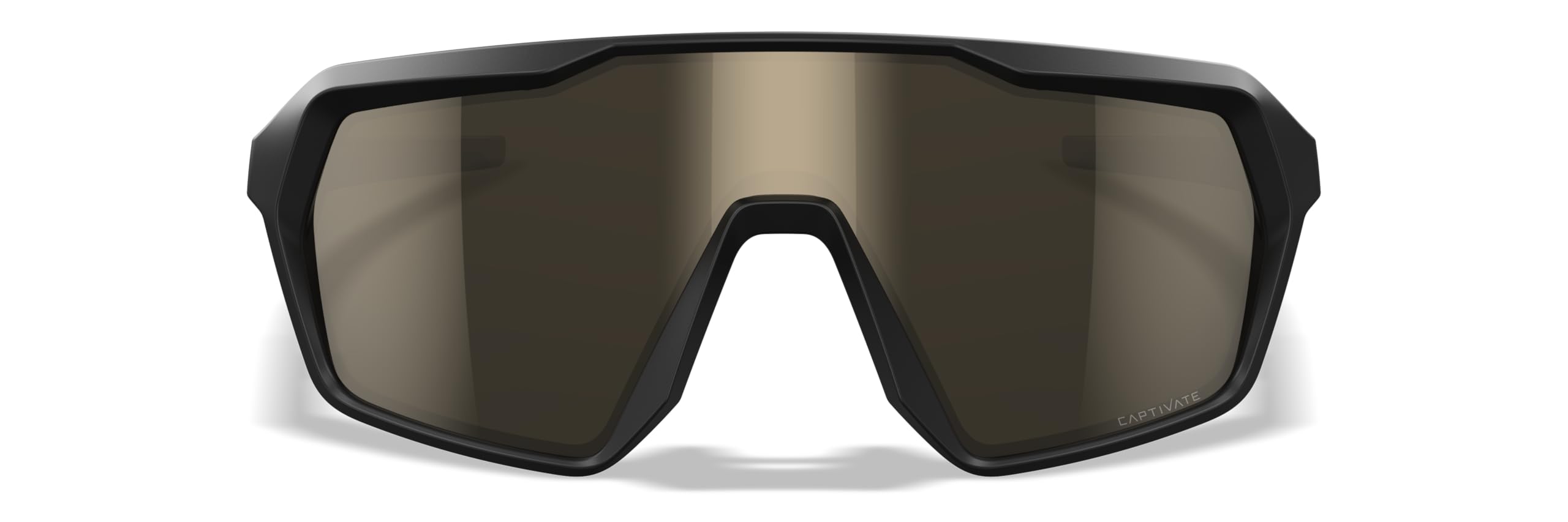Wiley X Citadel Shield okulary przeciwsłoneczne ochronne UV tarcze strzeleckie wędkarskie rowerowe czarno-oprawione brązowe soczewki lustrzane tungstenowe