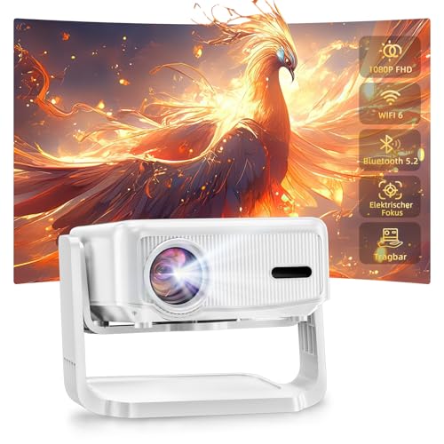 Videoprojecteur, Auto Verticale Keystone/Focus Électrique /360°Rotating, 1080P HD 22000Lux...