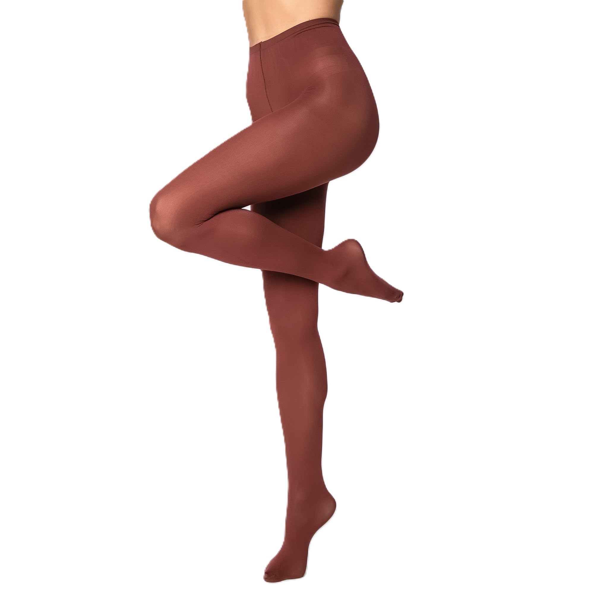 Andrea Bucci Women's Claret Red Soft Opaque Tights 60 Denier (Uk, Alpha, L, Regular, Regular, )